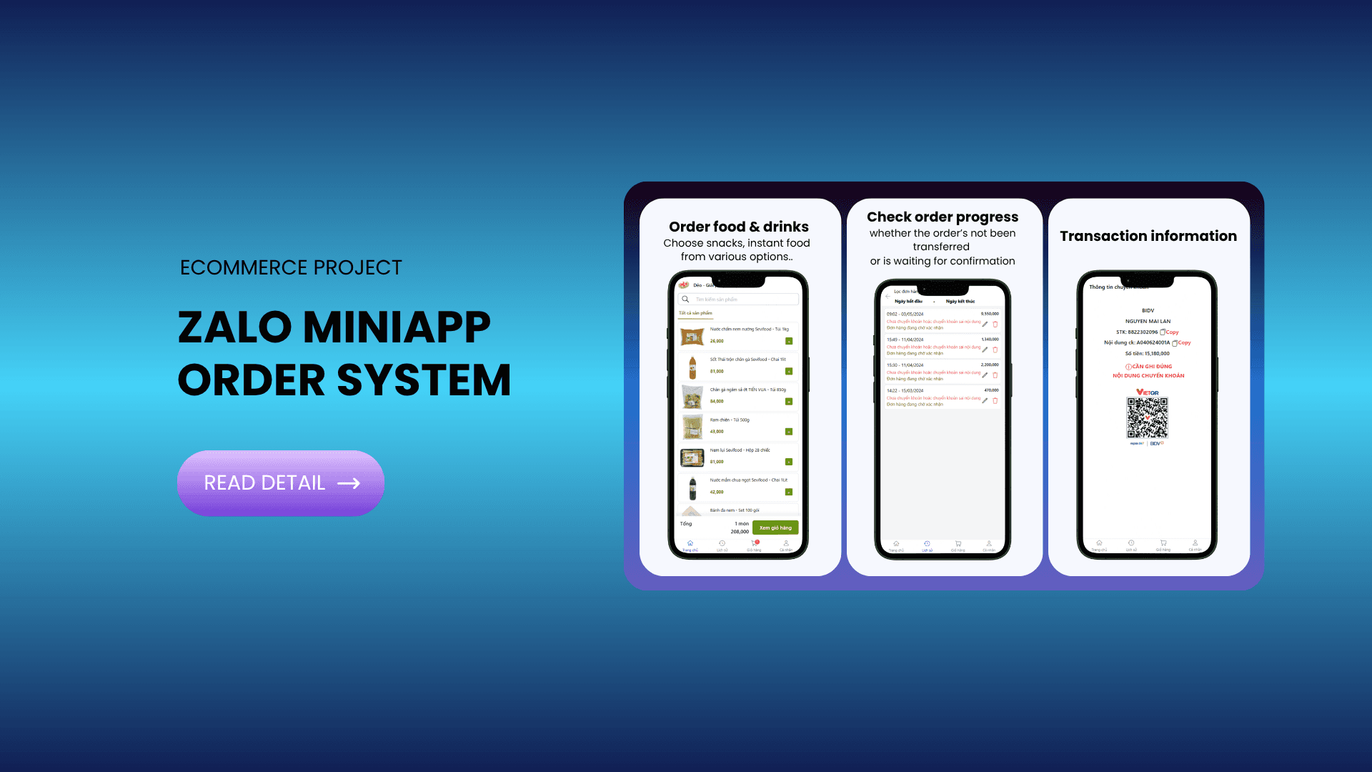 Zalo Miniapp Order System